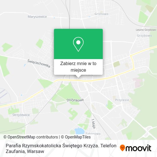 Mapa Parafia Rzymskokatolicka Świętego Krzyża. Telefon Zaufania