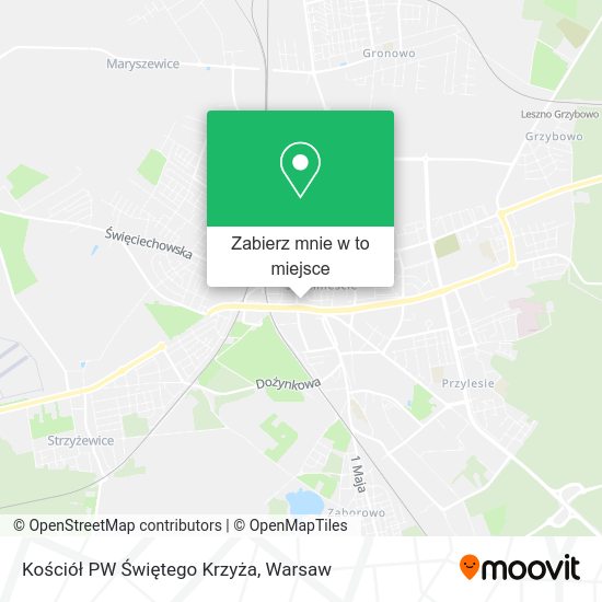 Mapa Kościół PW Świętego Krzyża