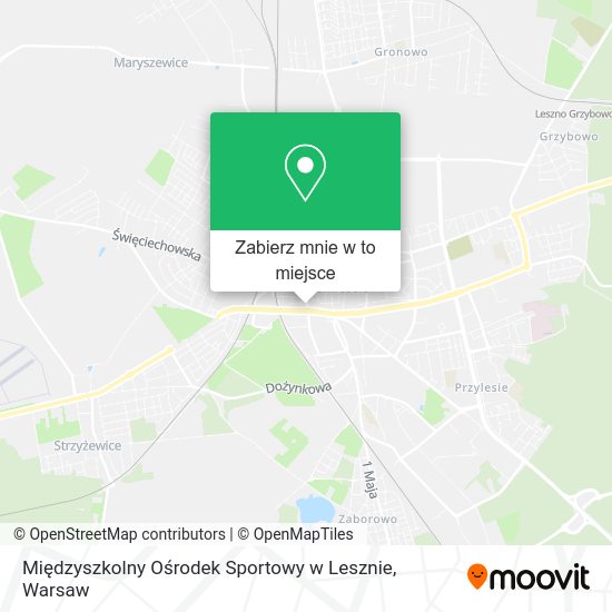 Mapa Międzyszkolny Ośrodek Sportowy w Lesznie