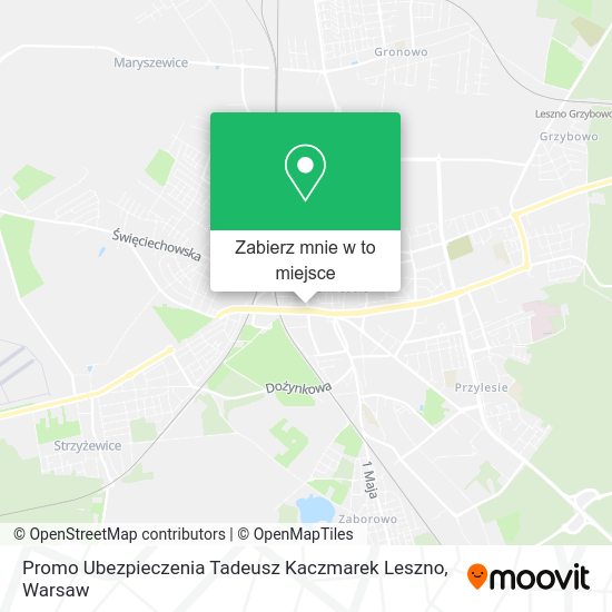 Mapa Promo Ubezpieczenia Tadeusz Kaczmarek Leszno