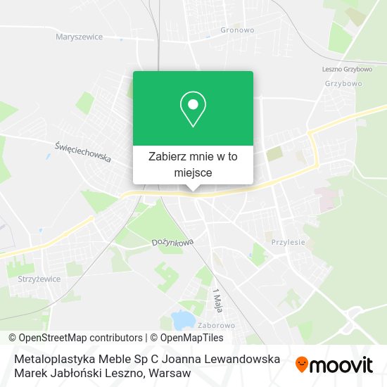 Mapa Metaloplastyka Meble Sp C Joanna Lewandowska Marek Jabłoński Leszno