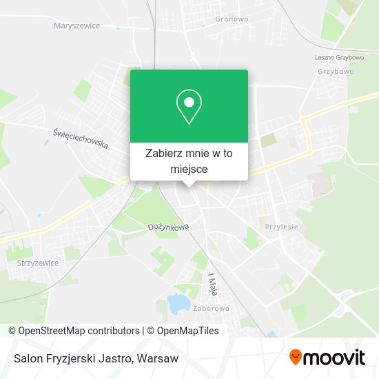 Mapa Salon Fryzjerski Jastro