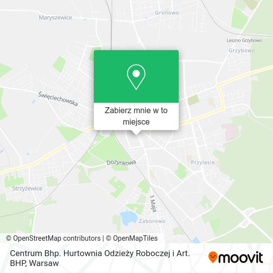 Mapa Centrum Bhp. Hurtownia Odzieży Roboczej i Art. BHP