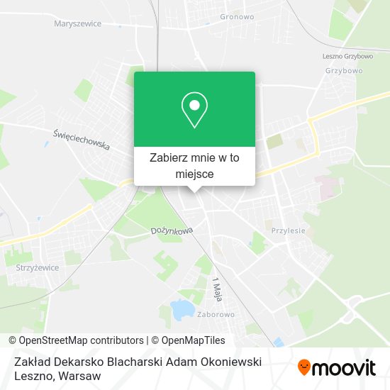 Mapa Zakład Dekarsko Blacharski Adam Okoniewski Leszno