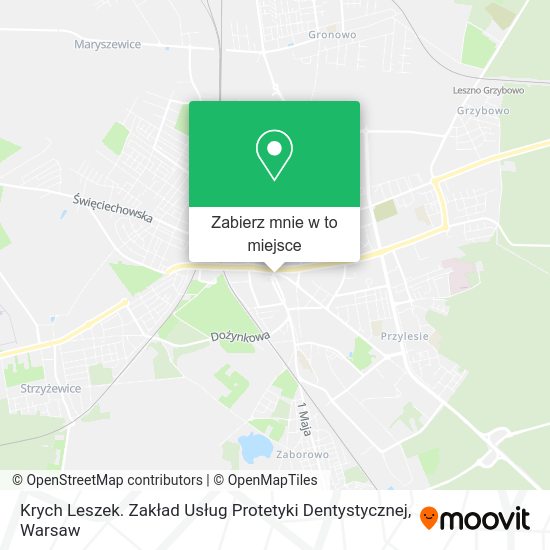 Mapa Krych Leszek. Zakład Usług Protetyki Dentystycznej