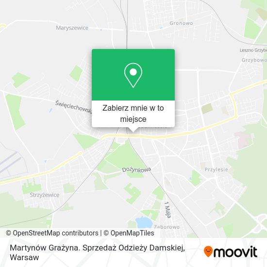 Mapa Martynów Grażyna. Sprzedaż Odzieży Damskiej