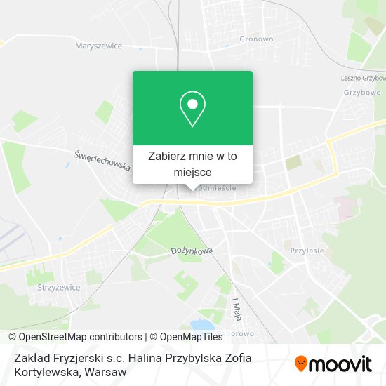 Mapa Zakład Fryzjerski s.c. Halina Przybylska Zofia Kortylewska