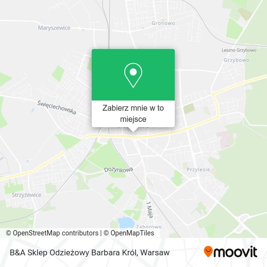 Mapa B&A Sklep Odzieżowy Barbara Król