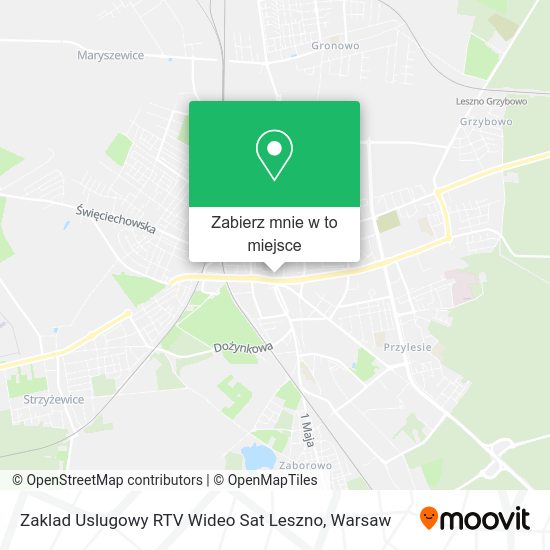 Mapa Zaklad Uslugowy RTV Wideo Sat Leszno