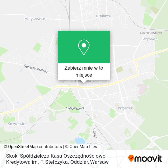 Mapa Skok. Spółdzielcza Kasa Oszczędnościowo - Kredytowa im. F. Stefczyka. Oddział