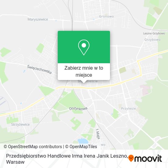 Mapa Przedsiębiorstwo Handlowe Irma Irena Janik Leszno