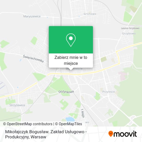 Mapa Mikołajczyk Bogusław. Zakład Usługowo - Produkcyjny