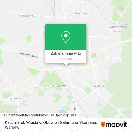 Mapa Kaczmarek Wiesław. Obuwie i Galanteria Skórzana