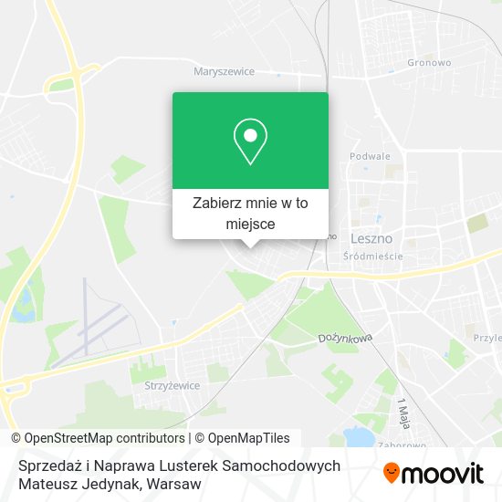 Mapa Sprzedaż i Naprawa Lusterek Samochodowych Mateusz Jedynak