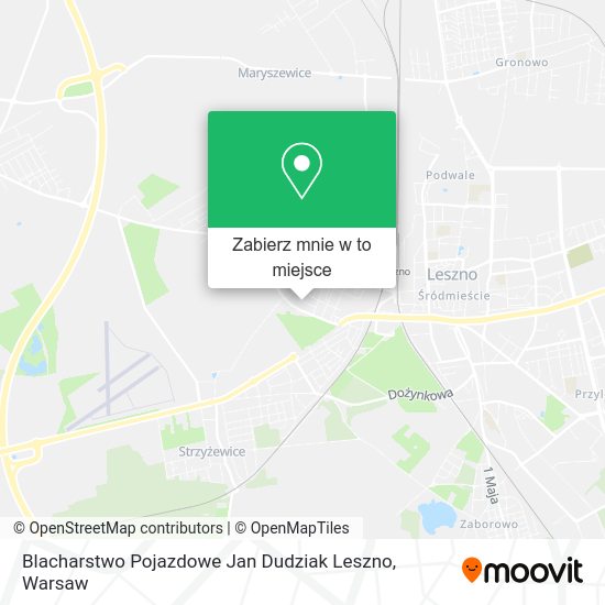 Mapa Blacharstwo Pojazdowe Jan Dudziak Leszno