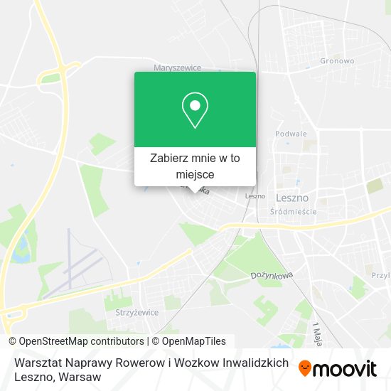 Mapa Warsztat Naprawy Rowerow i Wozkow Inwalidzkich Leszno