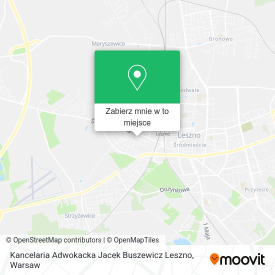 Mapa Kancelaria Adwokacka Jacek Buszewicz Leszno