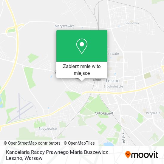 Mapa Kancelaria Radcy Prawnego Maria Buszewicz Leszno