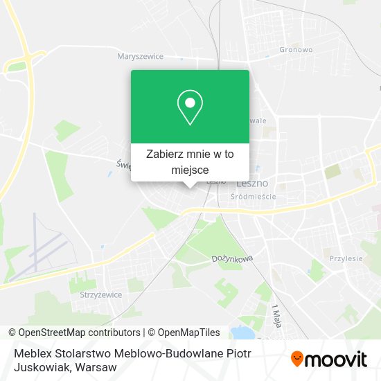 Mapa Meblex Stolarstwo Meblowo-Budowlane Piotr Juskowiak