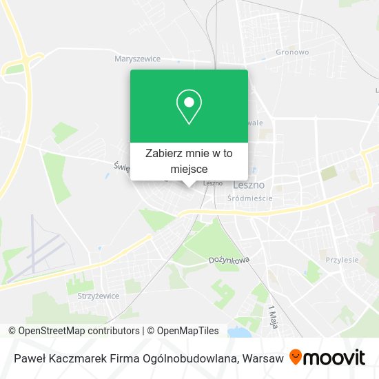 Mapa Paweł Kaczmarek Firma Ogólnobudowlana