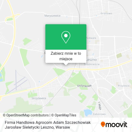 Mapa Firma Handlowa Agrocom Adam Szczechowiak Jarosław Sieletycki Leszno