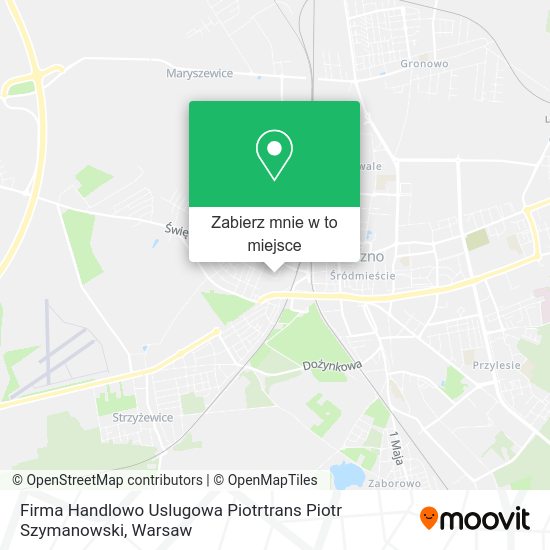 Mapa Firma Handlowo Uslugowa Piotrtrans Piotr Szymanowski