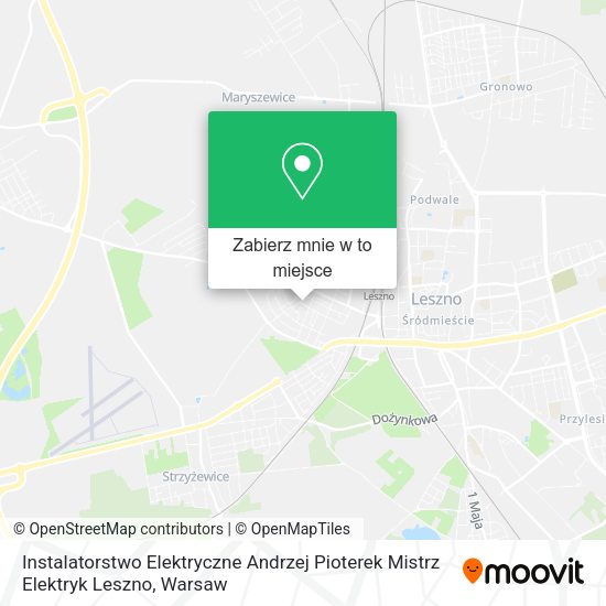 Mapa Instalatorstwo Elektryczne Andrzej Pioterek Mistrz Elektryk Leszno