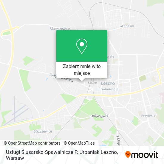 Mapa Usługi Ślusarsko-Spawalnicze P. Urbaniak Leszno