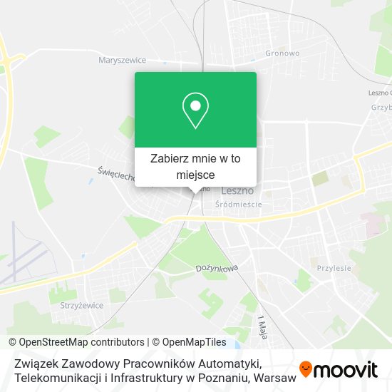 Mapa Związek Zawodowy Pracowników Automatyki, Telekomunikacji i Infrastruktury w Poznaniu