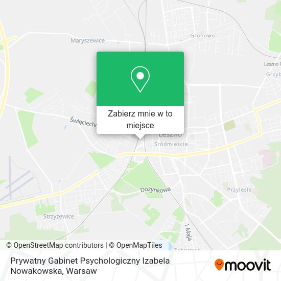 Mapa Prywatny Gabinet Psychologiczny Izabela Nowakowska