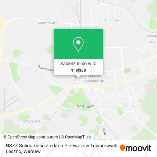 Mapa NSZZ Solidarność Zakładu Przewozów Towarowych Leszno