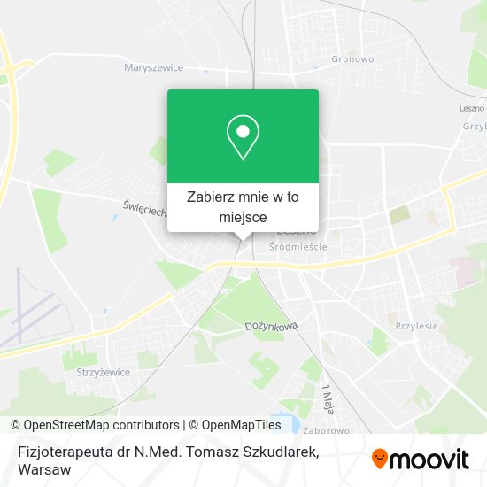 Mapa Fizjoterapeuta dr N.Med. Tomasz Szkudlarek