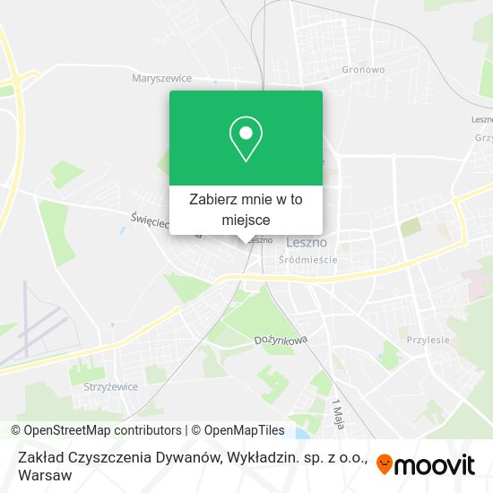 Mapa Zakład Czyszczenia Dywanów, Wykładzin. sp. z o.o.