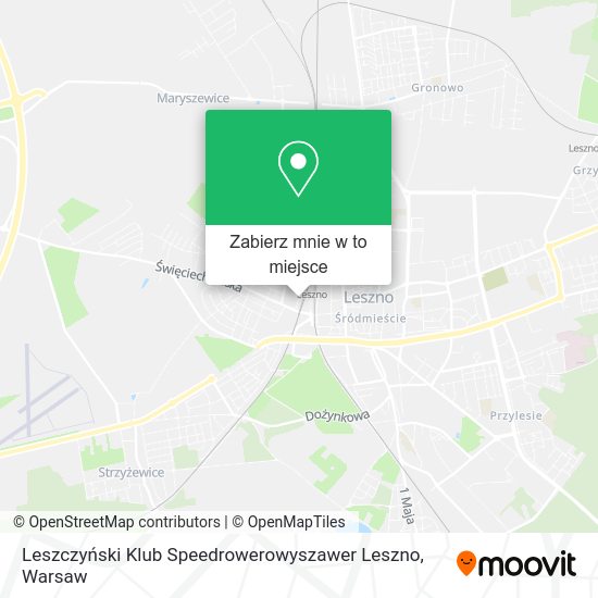 Mapa Leszczyński Klub Speedrowerowyszawer Leszno