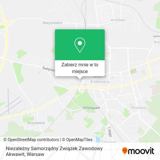 Mapa Niezależny Samorządny Związek Zawodowy Akwawit