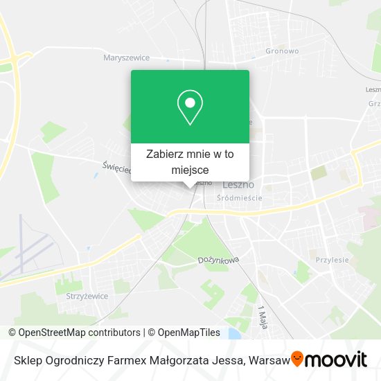 Mapa Sklep Ogrodniczy Farmex Małgorzata Jessa