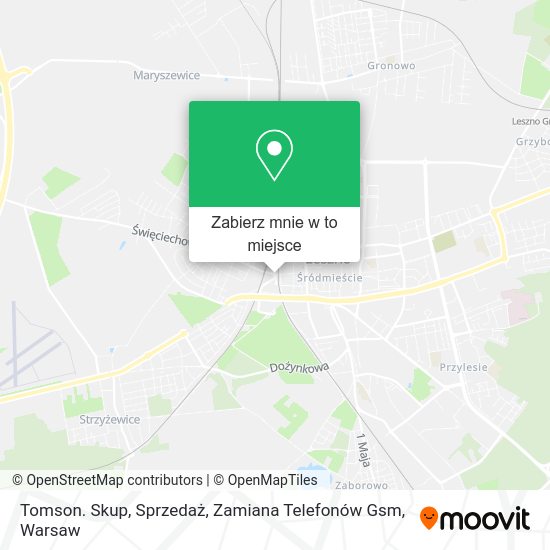 Mapa Tomson. Skup, Sprzedaż, Zamiana Telefonów Gsm