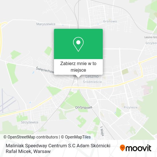 Mapa Maliniak Speedway Centrum S.C Adam Skórnicki Rafał Micek