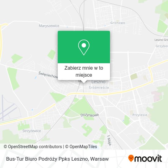 Mapa Bus-Tur Biuro Podróży Ppks Leszno