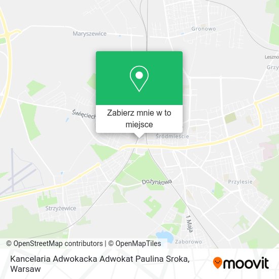 Mapa Kancelaria Adwokacka Adwokat Paulina Sroka