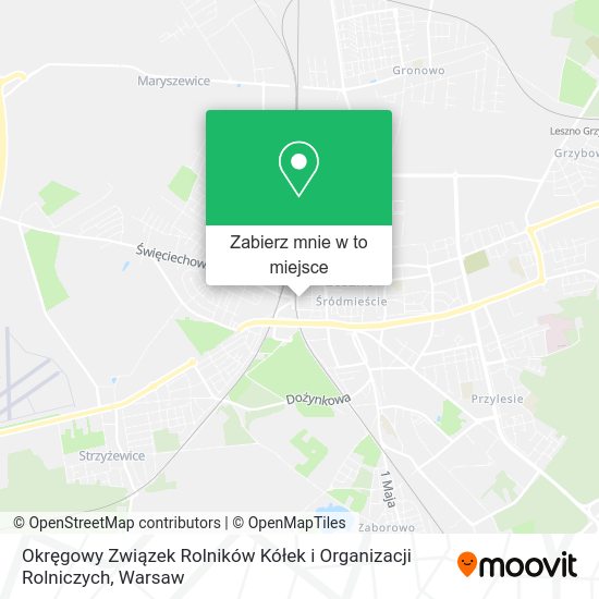 Mapa Okręgowy Związek Rolników Kółek i Organizacji Rolniczych