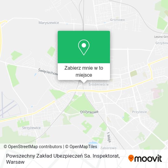 Mapa Powszechny Zakład Ubezpieczeń Sa. Inspektorat