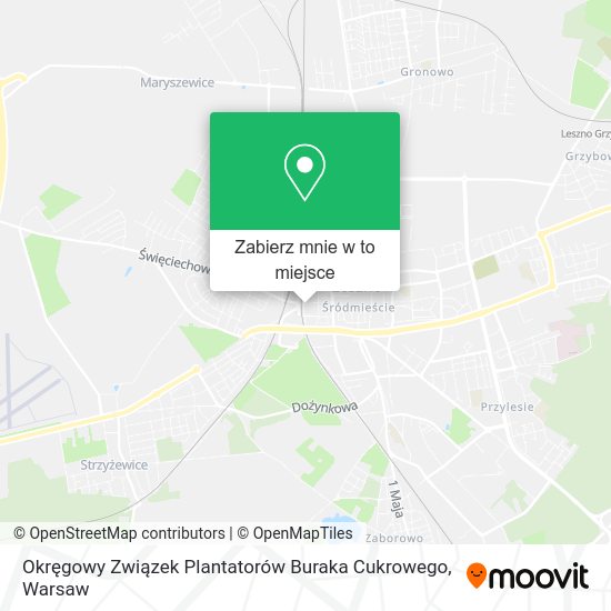 Mapa Okręgowy Związek Plantatorów Buraka Cukrowego