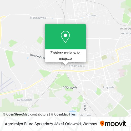 Mapa Agrolmłyn Biuro Sprzedaży Józef Orłowski