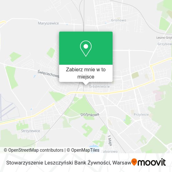 Mapa Stowarzyszenie Leszczyński Bank Żywności