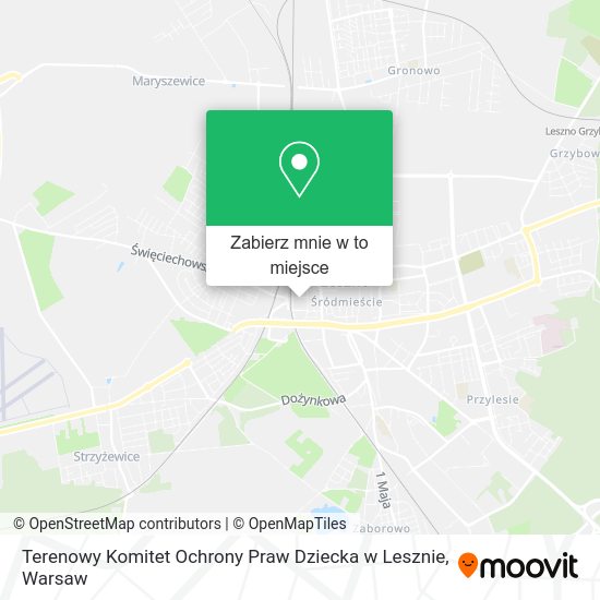 Mapa Terenowy Komitet Ochrony Praw Dziecka w Lesznie