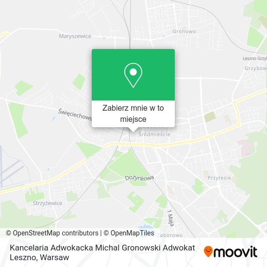 Mapa Kancelaria Adwokacka Michal Gronowski Adwokat Leszno