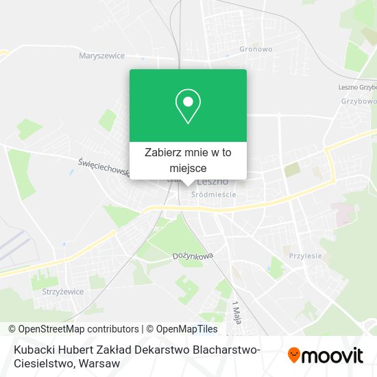 Mapa Kubacki Hubert Zakład Dekarstwo Blacharstwo-Ciesielstwo