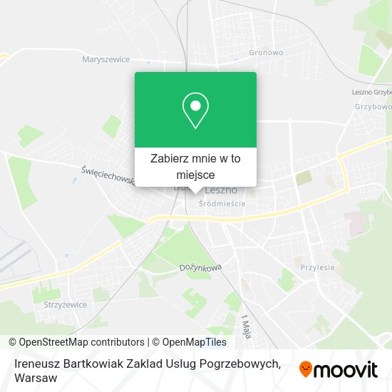 Mapa Ireneusz Bartkowiak Zaklad Uslug Pogrzebowych