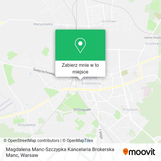 Mapa Magdalena Manc-Szczypka Kancelaria Brokerska Manc